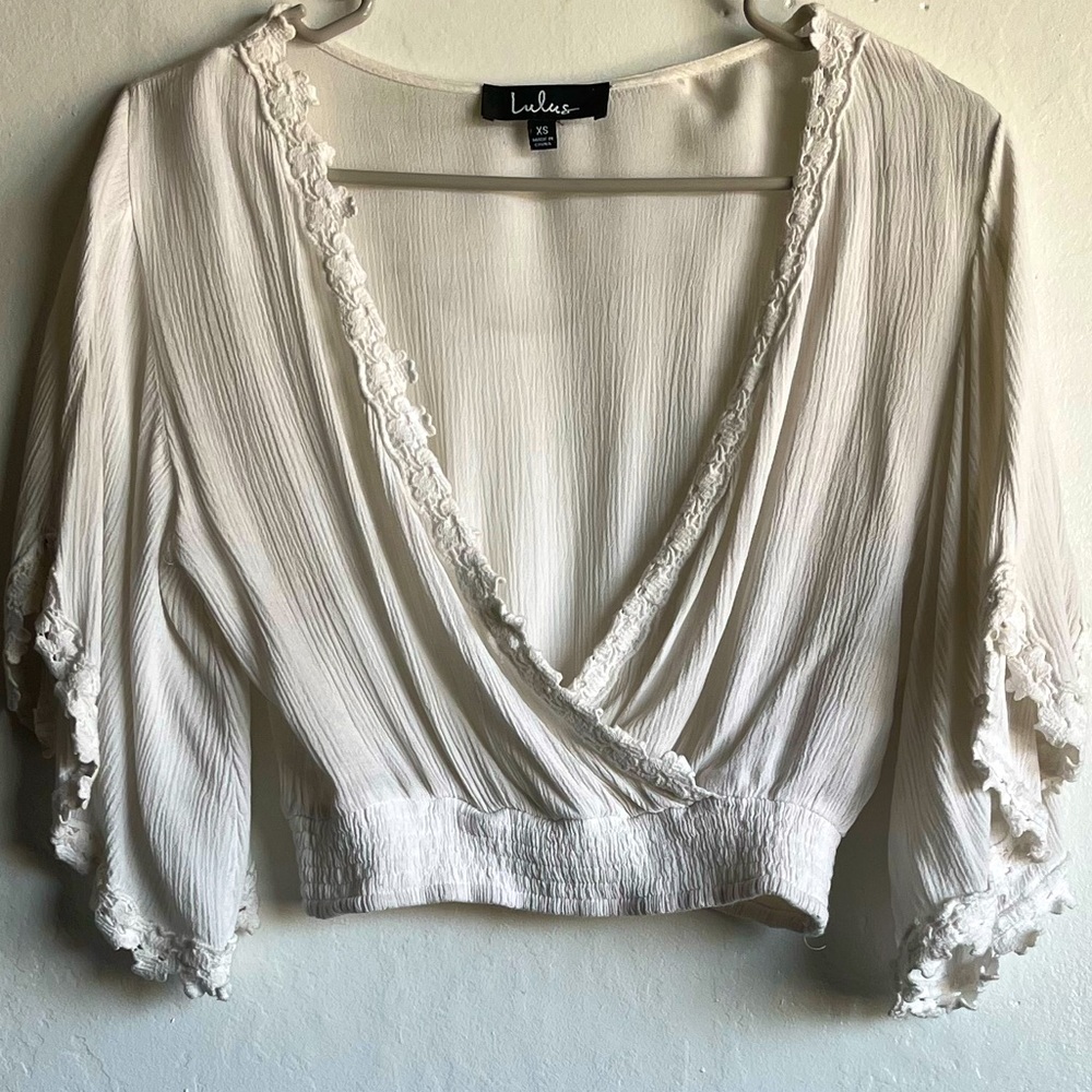 Lulus, white top. Size extra small